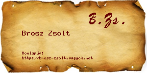 Brosz Zsolt névjegykártya