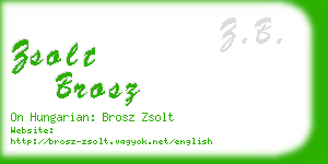 zsolt brosz business card